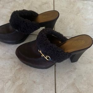 Coach slip on clog style shoes used and in good condition